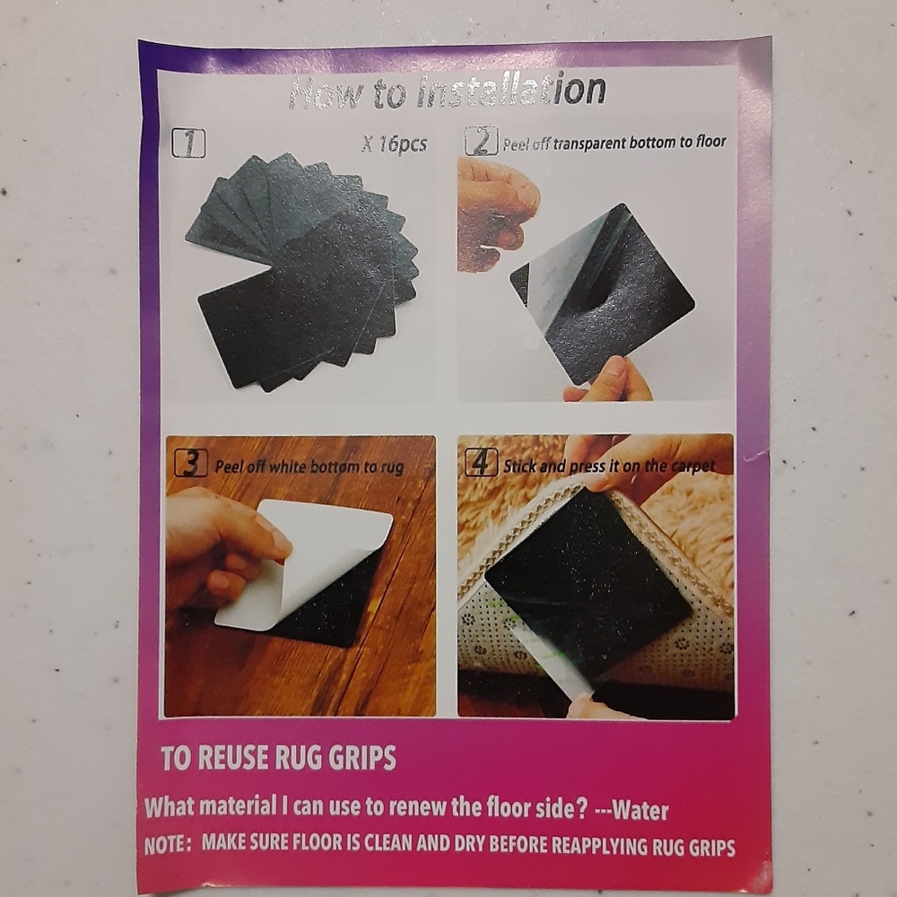 Anti-Slip Rug Grips - Picture 2 of 2